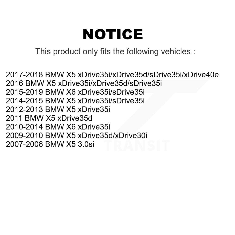 Rear Disc Brake Rotors And Semi-Metallic Pads Kit For BMW X5 X6 K8A-100593