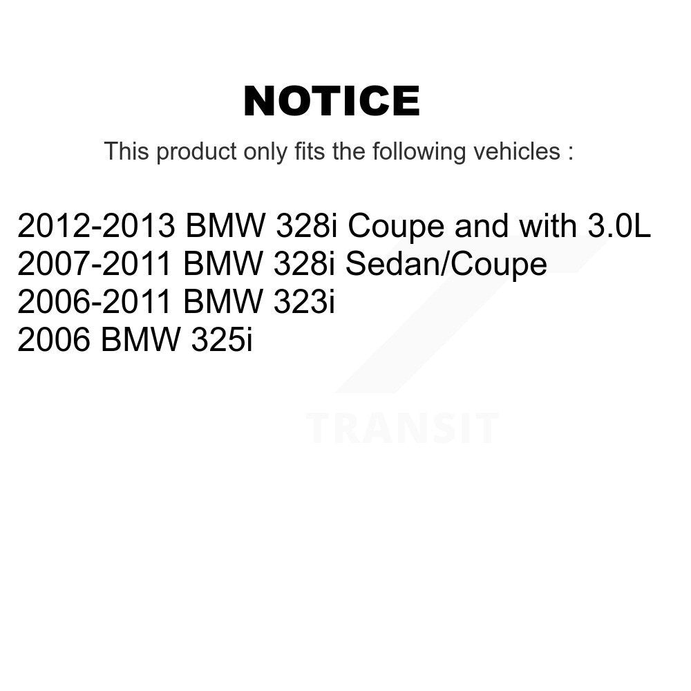 Rear Disc Brake Rotors And Semi-Metallic Pads Kit For BMW 323i 328i 325i K8A-100598