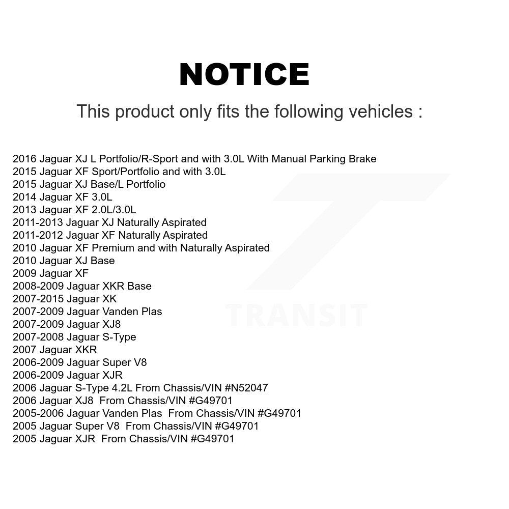 Rear Brake Rotor Ceramic Pad Kit For Jaguar XF XJ XK Vanden Plas XKR S-Type XJR XJ8 Super K8A-100625