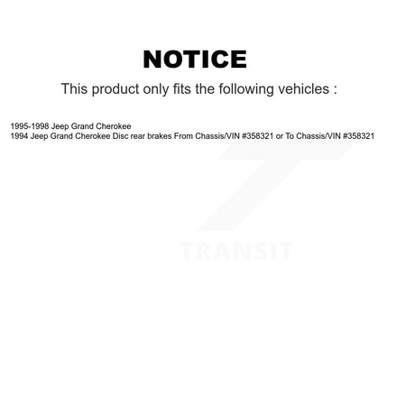 Rear Disc Brake Rotors And Semi-Metallic Pads Kit For Jeep Grand Cherokee K8A-100670