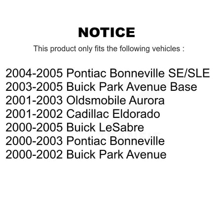 Rear Brake Rotor & Semi-Metallic Pad Kit For Buick LeSabre Pontiac Bonneville Park Avenue K8A-100738