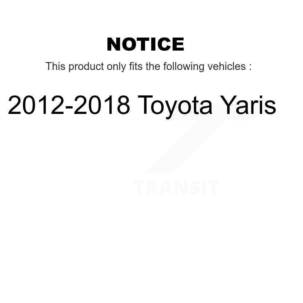 Rear Disc Brake Rotors And Ceramic Pads Kit For 2012-2018 Toyota Yaris K8A-100791