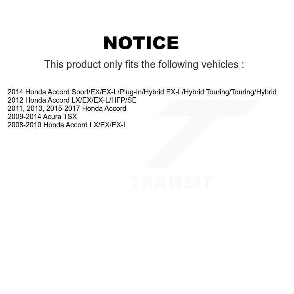 Rear Disc Brake Rotors And Ceramic Pads Kit For Honda Accord Acura TSX K8A-100803