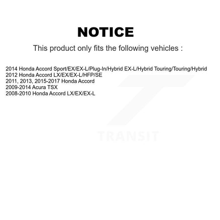 Rear Disc Brake Rotors And Ceramic Pads Kit For Honda Accord Acura TSX K8A-100804