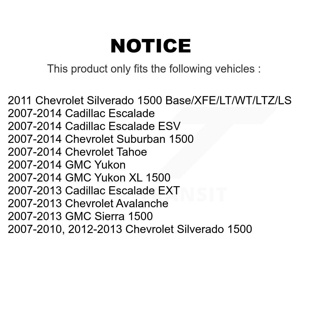 Rear Brake Rotors Ceramic Pad Kit For Chevrolet GMC Sierra 1500 Silverado Avalanche Tahoe K8A-100806