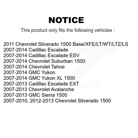 Rear Brake Rotors Ceramic Pad Kit For Chevrolet GMC Sierra 1500 Silverado Avalanche Tahoe K8A-100806