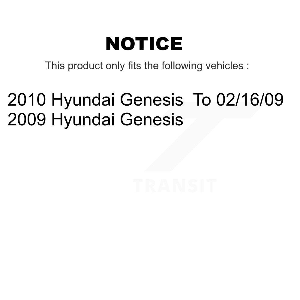 Rear Disc Brake Rotors And Ceramic Pads Kit For Hyundai Genesis K8A-100822