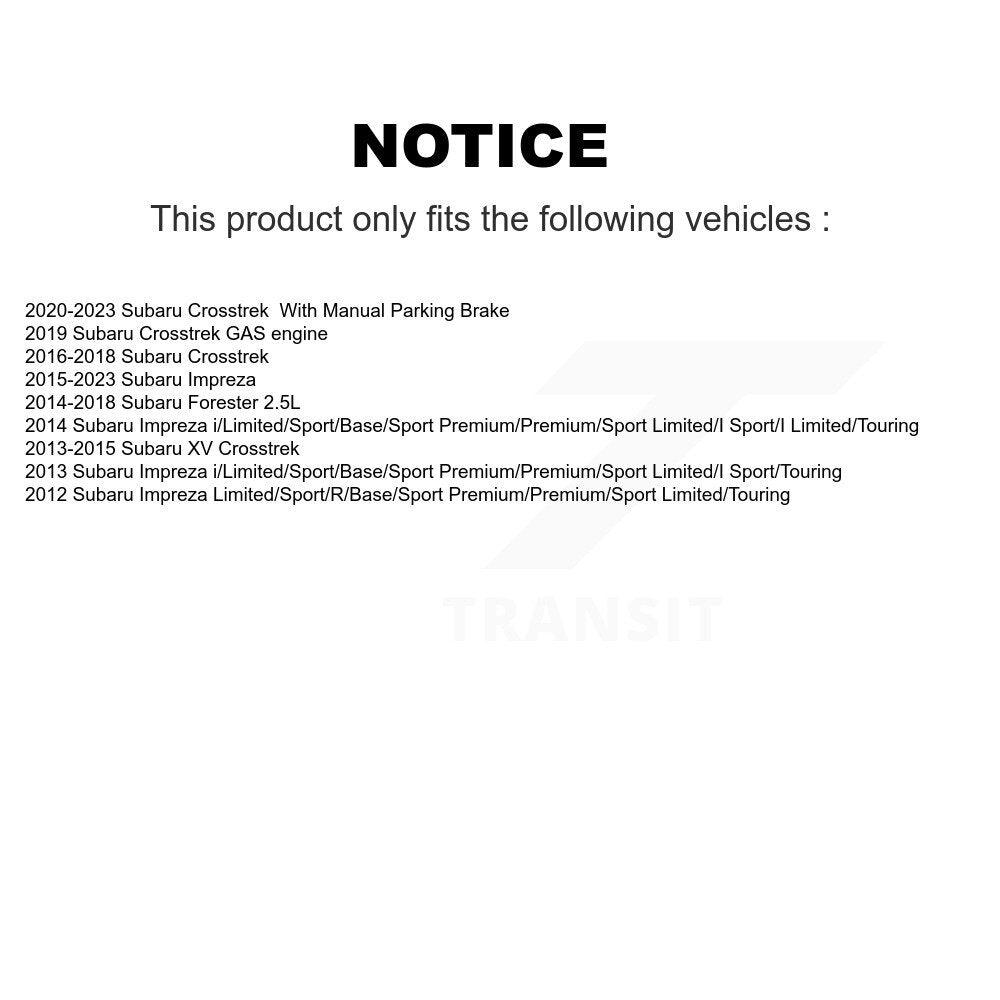 Rear Disc Brake Rotors And Ceramic Pads Kit For Subaru Crosstrek Impreza Forester XV K8A-100832