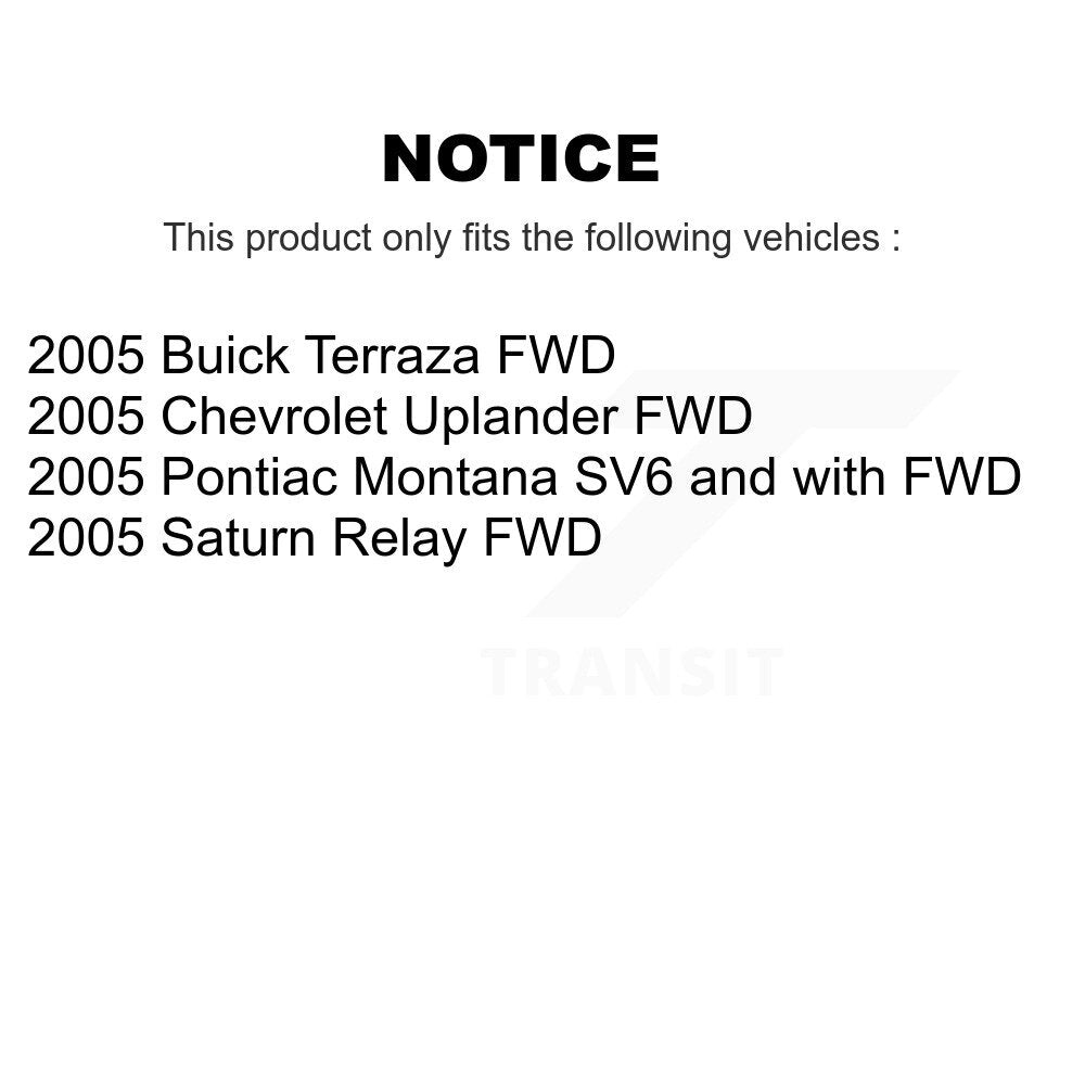Rear Brake Rotor And Ceramic Pad Kit For Pontiac Montana Chevrolet Uplander Buick Terraza K8A-100874
