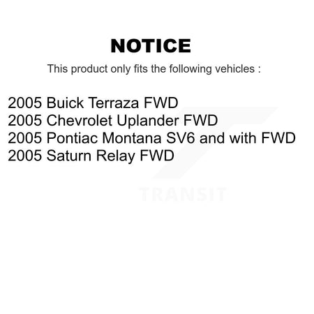 Rear Brake Rotor And Ceramic Pad Kit For Pontiac Montana Chevrolet Uplander Buick Terraza K8A-100876