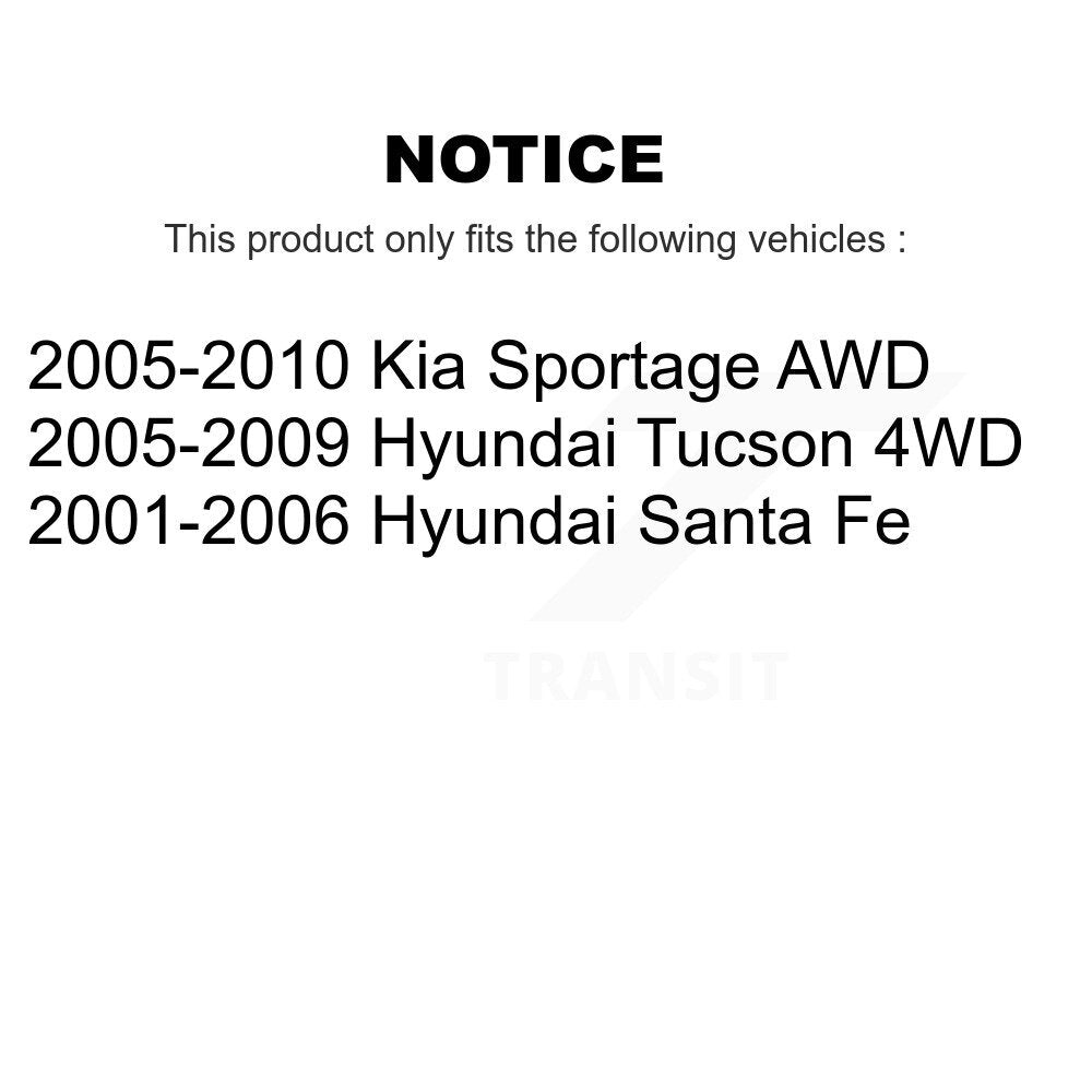 Rear Disc Brake Rotors And Ceramic Pads Kit For Hyundai Tucson Kia Sportage Santa Fe K8A-100883