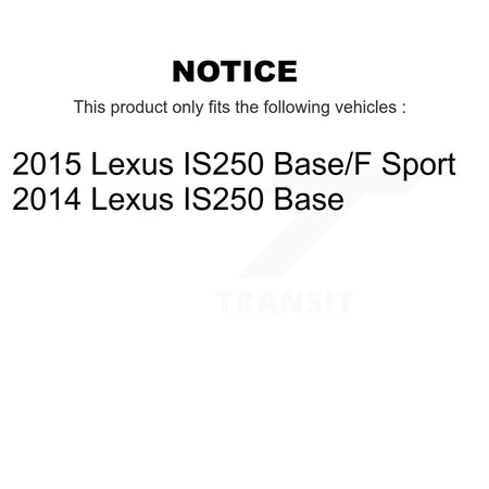 Rear Disc Brake Rotors And Ceramic Pads Kit For Lexus IS250 K8A-100913