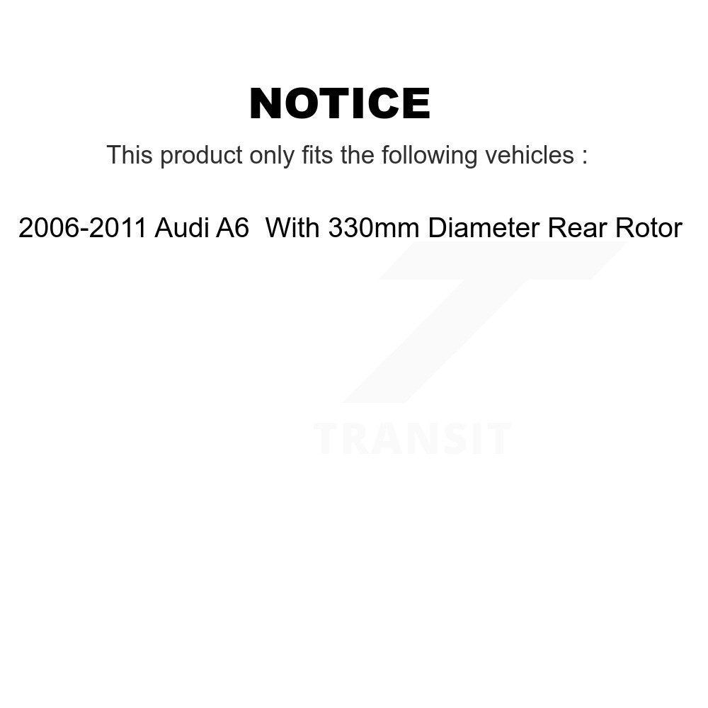 Rear Brake Rotor And Ceramic Pad Kit For 2006-2011 Audi A6 With 330mm Diameter K8A-100931