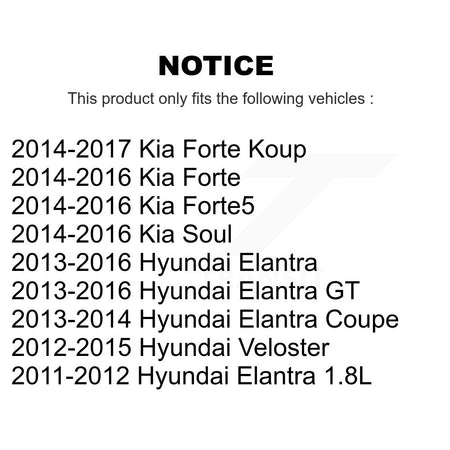 Rear Brake Rotors & Ceramic Pad Kit For Hyundai Elantra Kia GT Soul Forte Veloster Forte5 K8A-100980