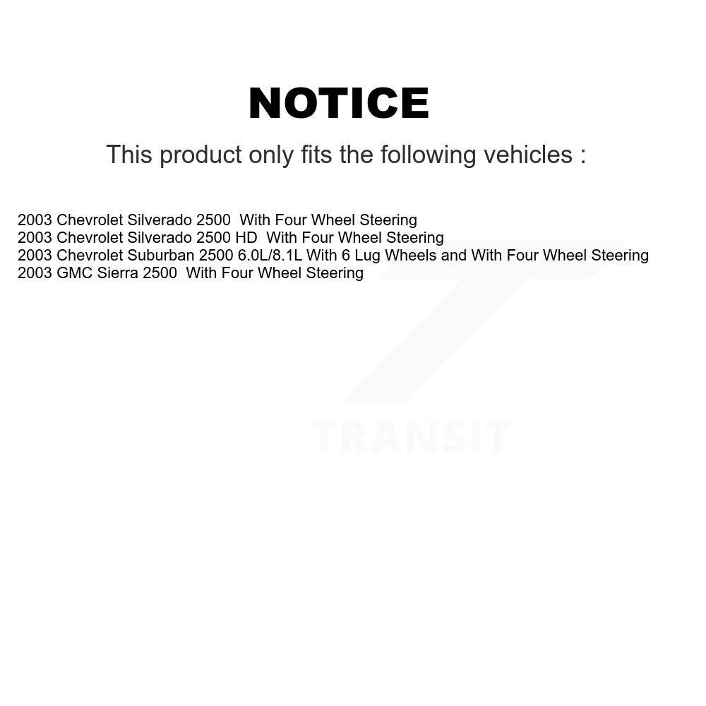 Rear Brake Rotors Semi-Metallic Pad Kit For 2003 Chevrolet Silverado 2500 HD Suburban GMC K8A-100990