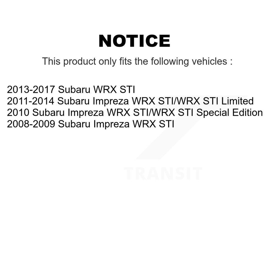 Rear Disc Brake Rotors And Semi-Metallic Pads Kit For Subaru Impreza WRX STI K8A-101017