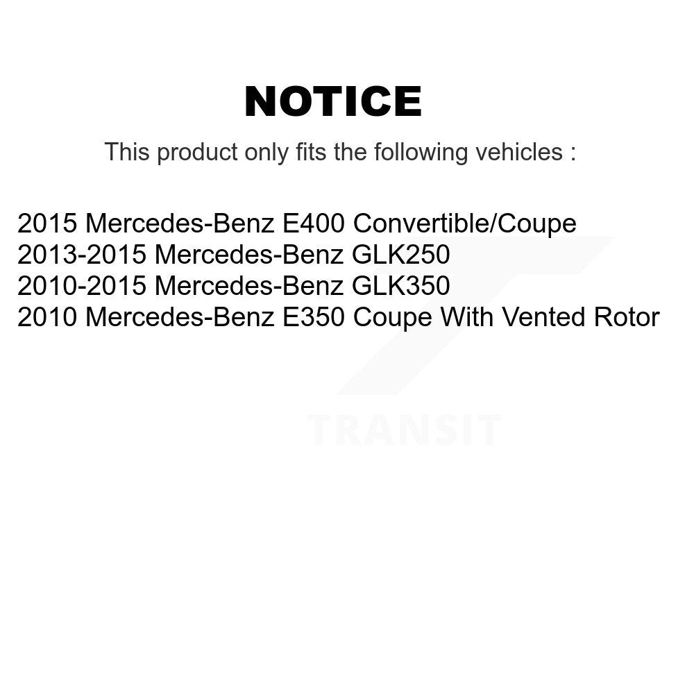 Rear Disc Brake Rotor And Semi-Metallic Pad Kit For Mercedes-Benz GLK350 GLK250 E350 E400 K8A-101031