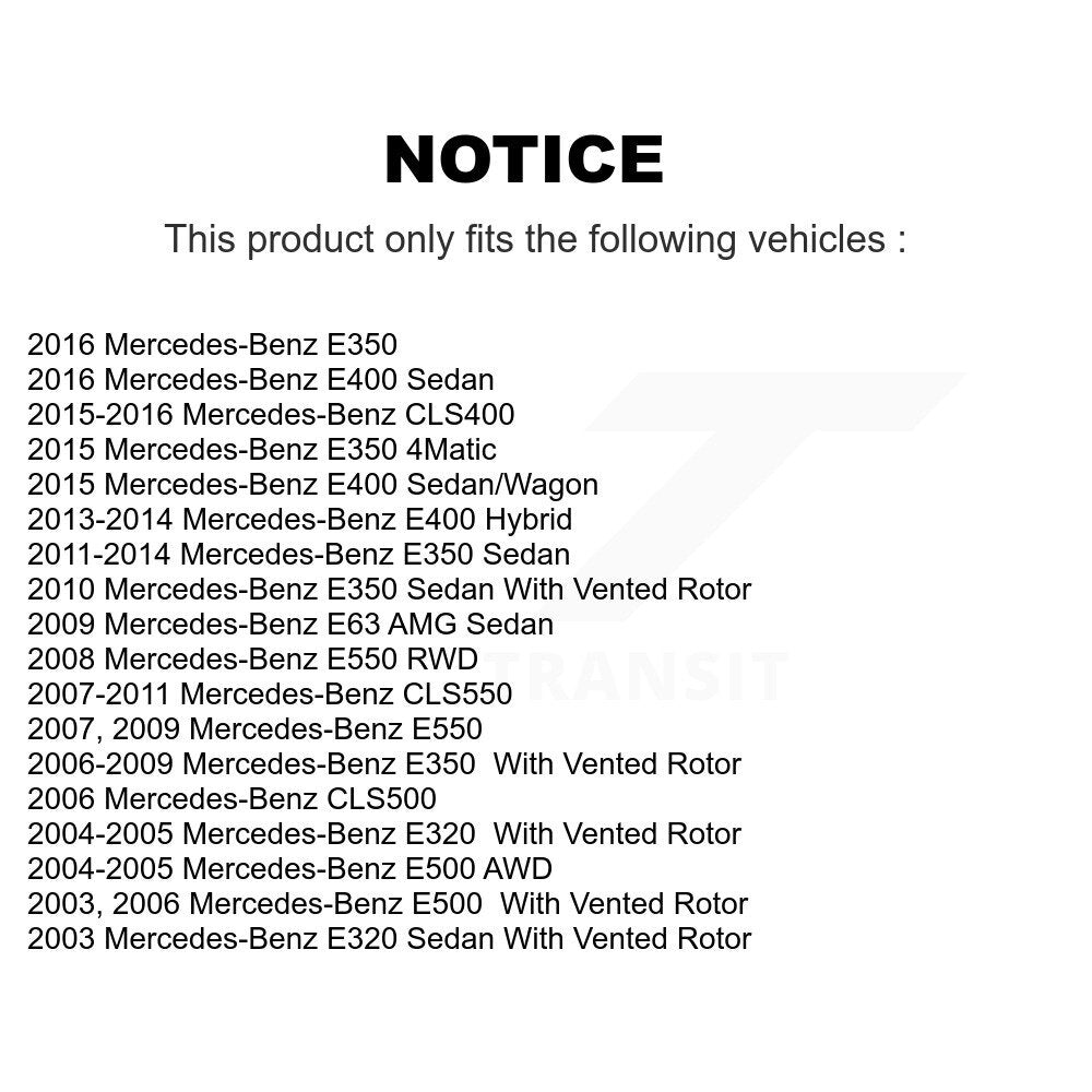 Rear Brake Rotors Semi-Metallic Pad Kit For Mercedes-Benz E350 E400 E320 E500 CLS550 E550 K8A-101032