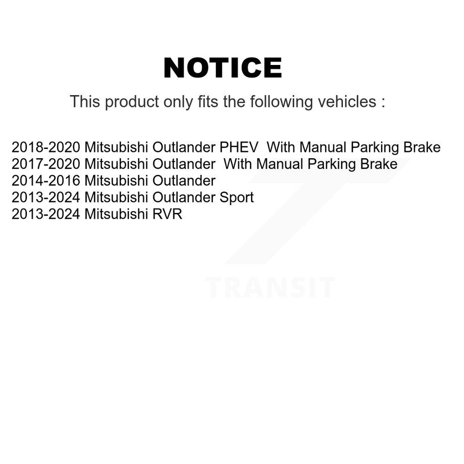 Rear Disc Brake Rotors And Ceramic Pads Kit For Mitsubishi RVR Outlander PHEV Sport K8A-101045