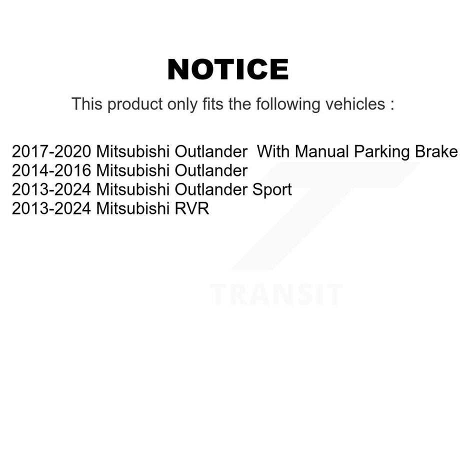 Rear Disc Brake Rotors And Ceramic Pads Kit For Mitsubishi RVR Outlander PHEV Sport K8A-101045