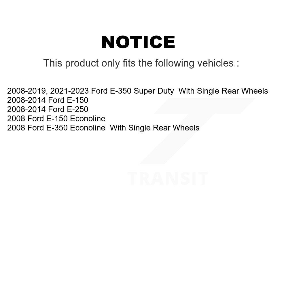 Rear Disc Brake Rotor And Ceramic Pad Kit For Ford E-350 Super Duty E-250 E-150 Econoline K8A-101080