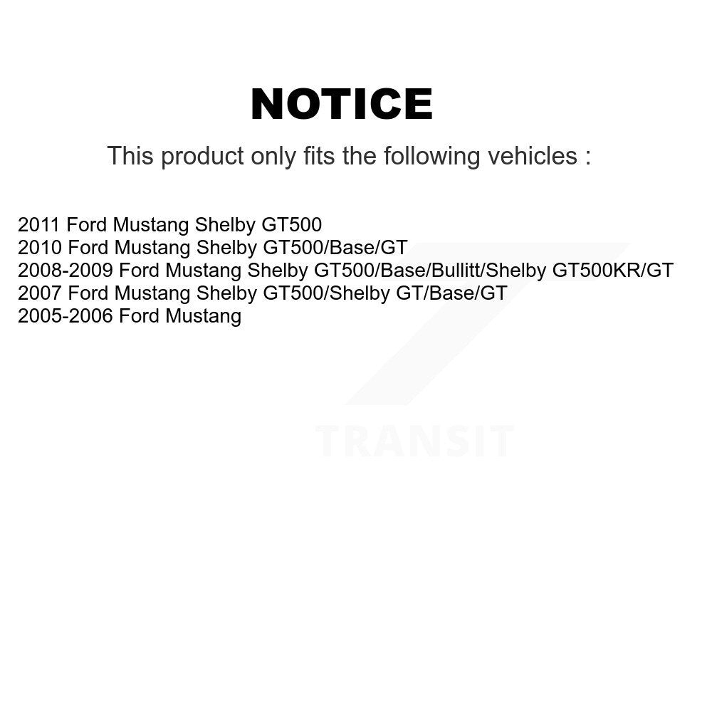 Rear Disc Brake Rotors And Ceramic Pads Kit For Ford Mustang K8A-101117