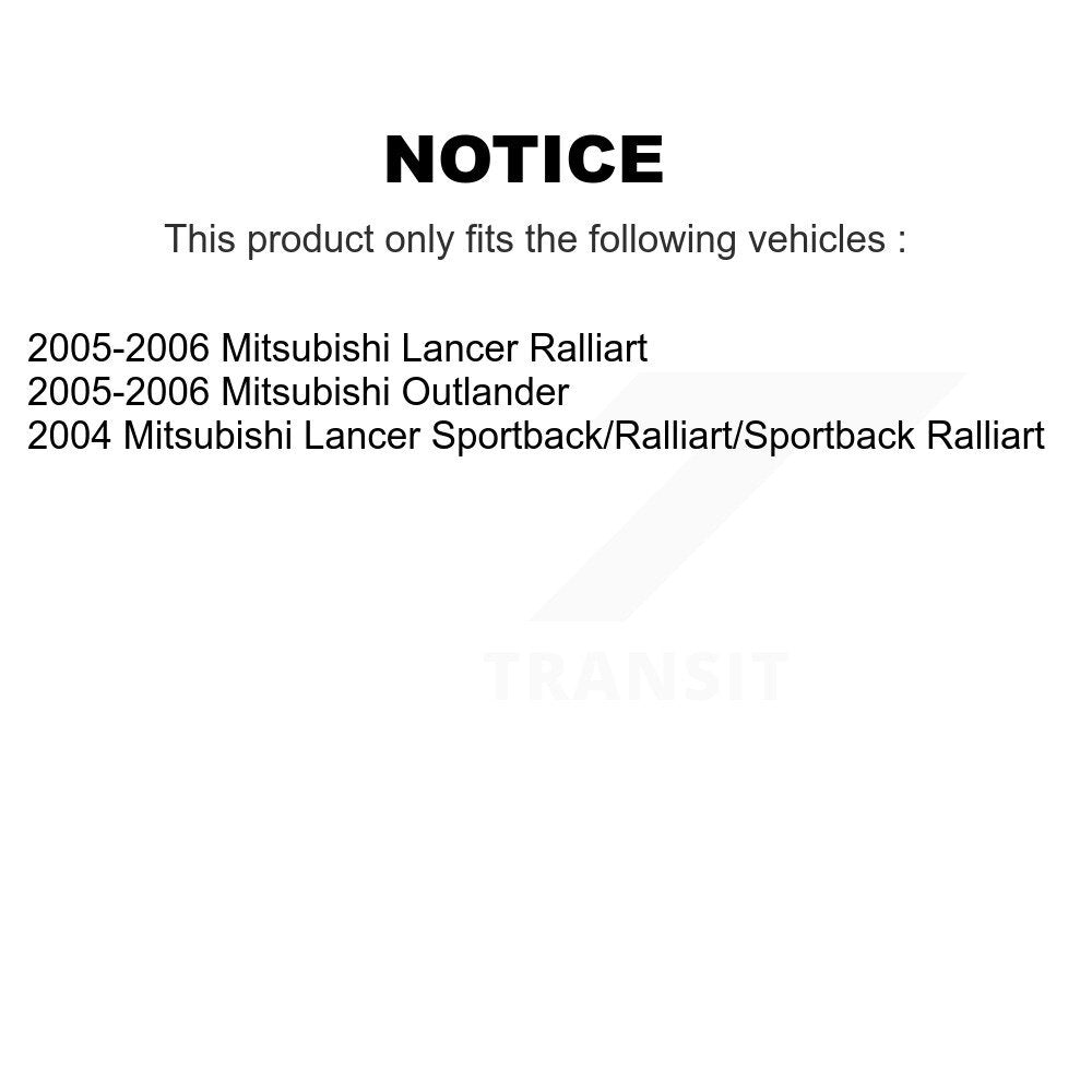 Rear Disc Brake Rotors And Ceramic Pads Kit For Mitsubishi Lancer Outlander K8A-101138