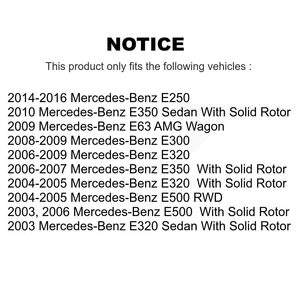 Rear Brake Rotor Semi-Metallic Pad Kit For Mercedes-Benz E350 E320 E250 E300 E500 E63 AMG K8A-101156
