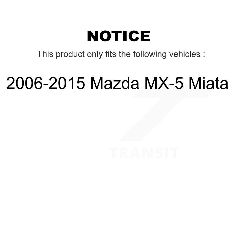 Rear Disc Brake Rotors And Ceramic Pads Kit For 2006-2015 Mazda MX-5 Miata K8A-101223