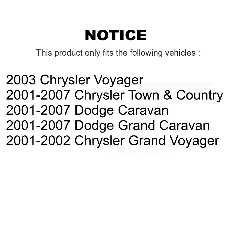 Rear Brake Rotors & Semi-Metallic Pad Kit For Dodge Grand Caravan Chrysler Town Country K8A-101245