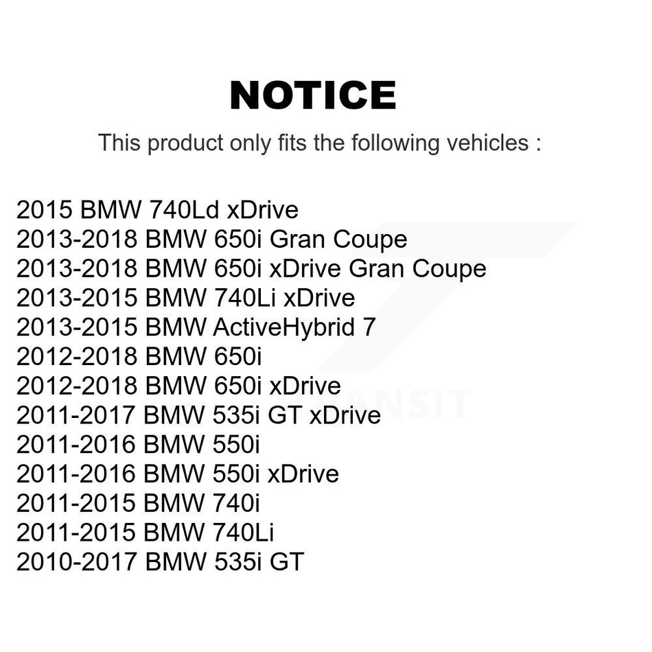 Front Brake Rotor Semi-Metallic Pad Kit For BMW 550i xDrive 650i Gran Coupe 535i GT 740Li K8A-101266