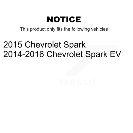 Front Semi-Metallic Rear Ceramic Pads And Disc Brake Rotors Kit For Chevrolet Spark EV K8A-101309