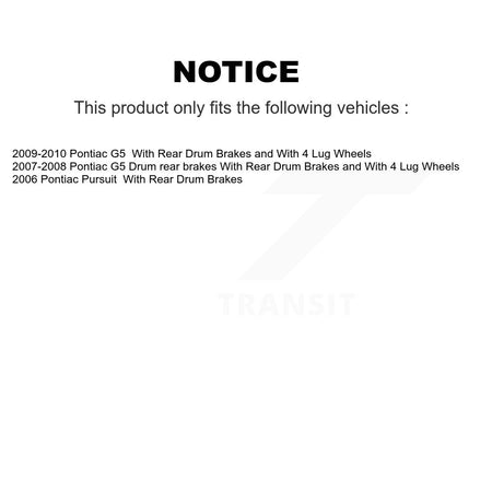 Front Rear Ceramic Pads And Disc Brake Rotors Kit For Pontiac G5 Pursuit K8A-101363