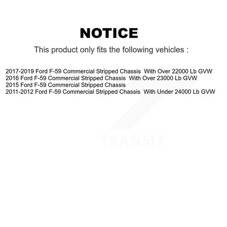 Front Rear Semi-Metallic Pad & Brake Rotors Kit For Ford F-59 Commercial Stripped Chassis K8A-101405