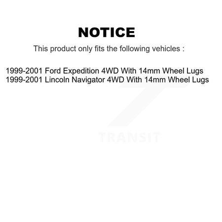 Front Rear Semi-Metallic Pad & Brake Rotors Kit For Ford Expedition Lincoln Navigator 4WD K8A-101408