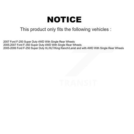 Front Rear Semi-Metallic Pads And Disc Brake Rotors Kit For Ford F-350 Super Duty F-250 K8A-101452