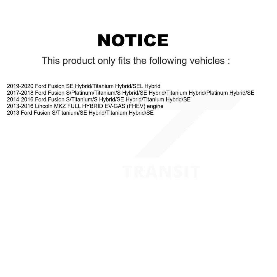 Front Ceramic Rear Semi-Metallic Pad And Disc Brake Rotor Kit For Ford Fusion Lincoln MKZ K8A-101571