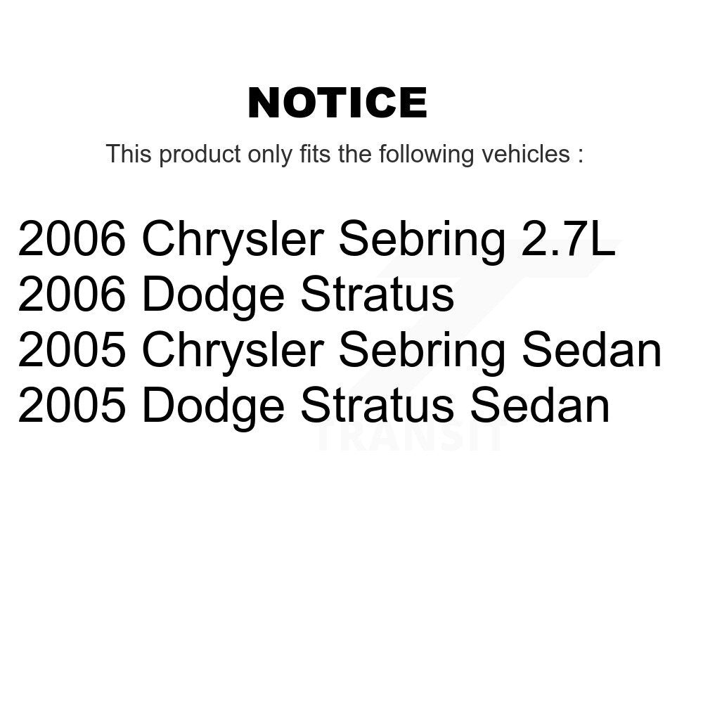 Front Rear Semi-Metallic Pad And Disc Brake Rotors Kit For Chrysler Sebring Dodge Stratus K8A-101742