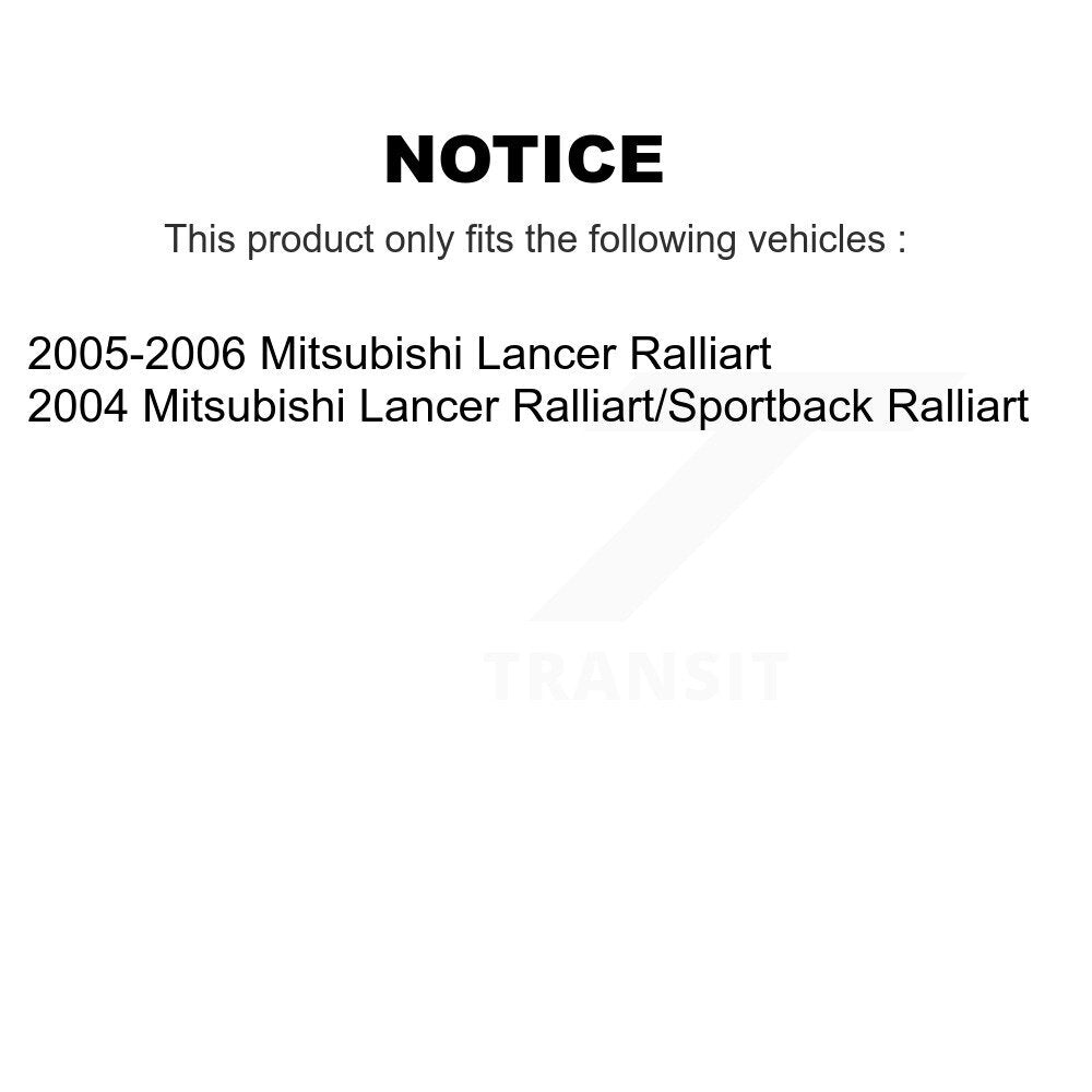 Front Rear Ceramic Pads And Disc Brake Rotors Kit For Mitsubishi Lancer K8A-101743