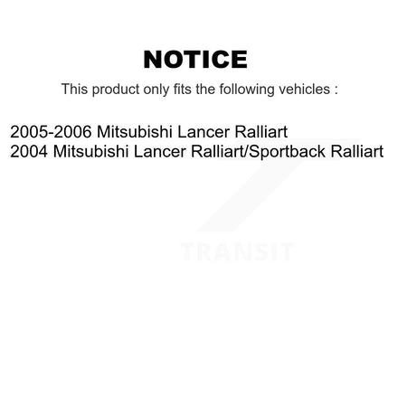 Front Rear Ceramic Pads And Disc Brake Rotors Kit For Mitsubishi Lancer K8A-101743