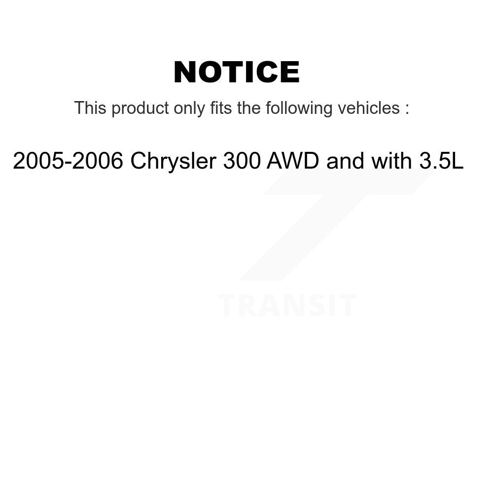 Front Rear Ceramic Pad And Disc Brake Rotors Kit For 2005-2006 Chrysler 300 AWD with 3.5L K8A-101831