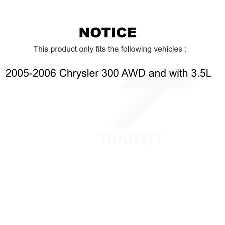Front Rear Ceramic Pad And Disc Brake Rotors Kit For 2005-2006 Chrysler 300 AWD with 3.5L K8A-101831