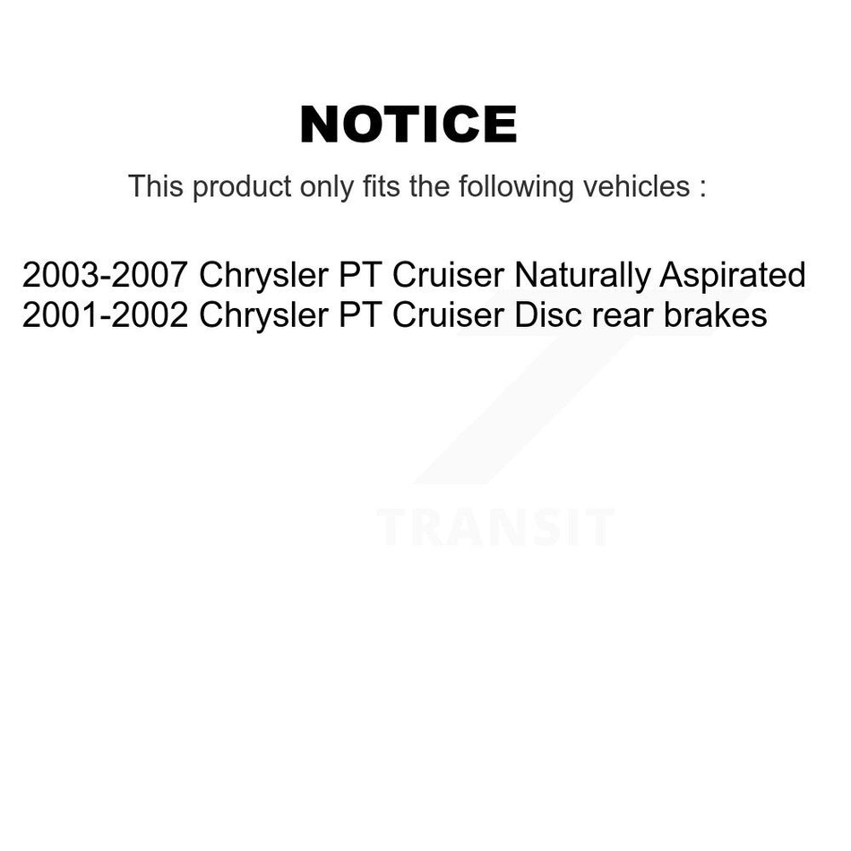 Front Rear Semi-Metallic Pads And Disc Brake Rotors Kit For Chrysler PT Cruiser K8A-101854