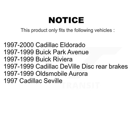 Front Ceramic Rear Semi-Metallic Pad Disc Brake Rotor Kit For Cadillac DeVille Buick Park K8A-101889