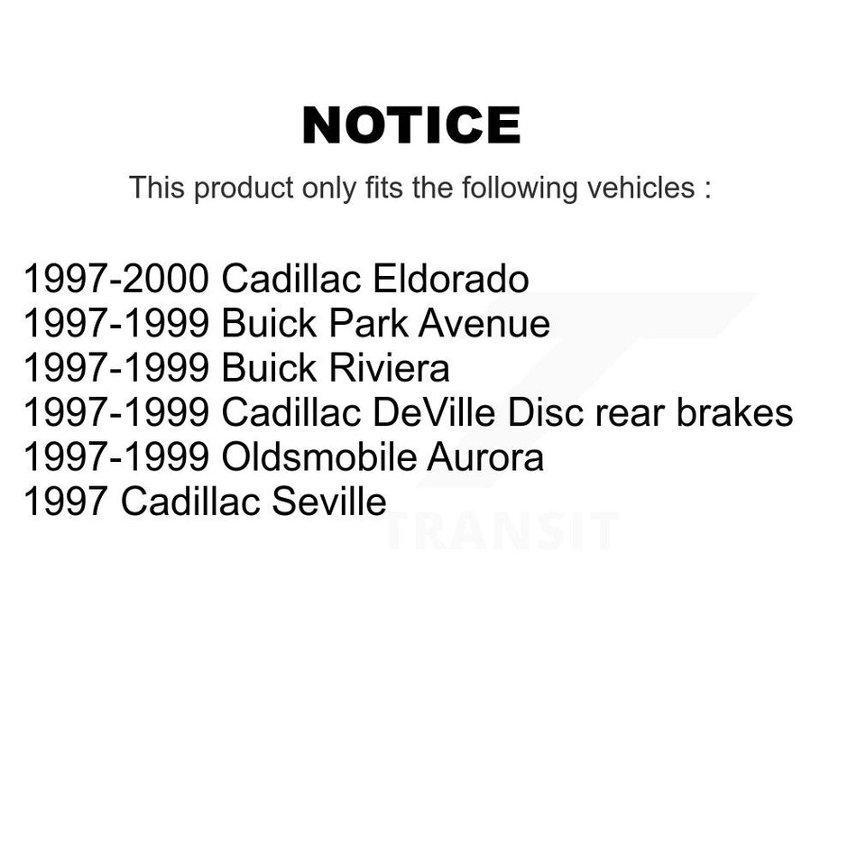 Front Ceramic Rear Semi-Metallic Pad Disc Brake Rotor Kit For Cadillac DeVille Buick Park K8A-101889