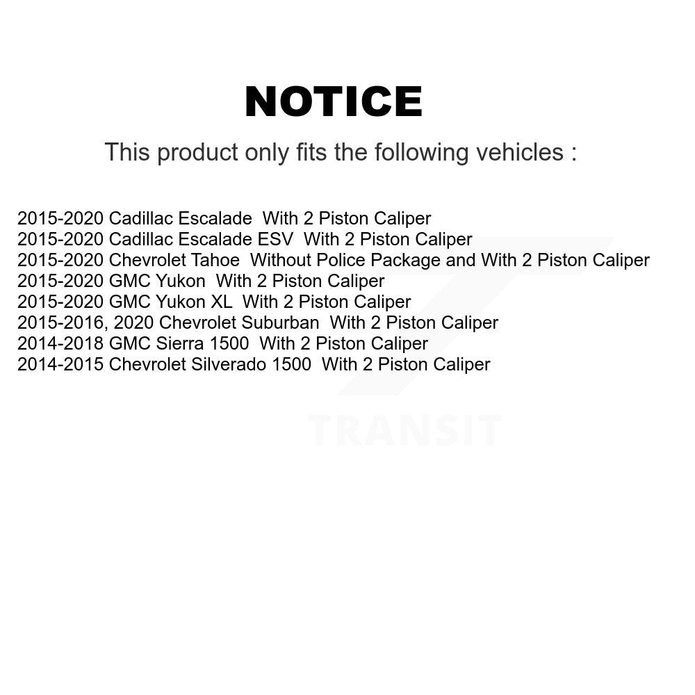 Front Rear Ceramic Pad & Brake Rotor Kit For GMC Sierra 1500 Chevrolet Silverado Tahoe XL K8A-101907