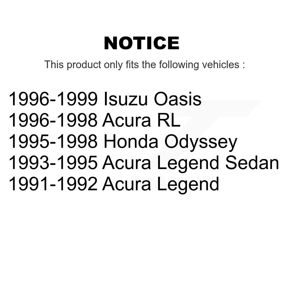 Front Rear Ceramic Pad Disc Brake Rotor Kit For Honda Odyssey Acura Legend RL Isuzu Oasis K8A-101965
