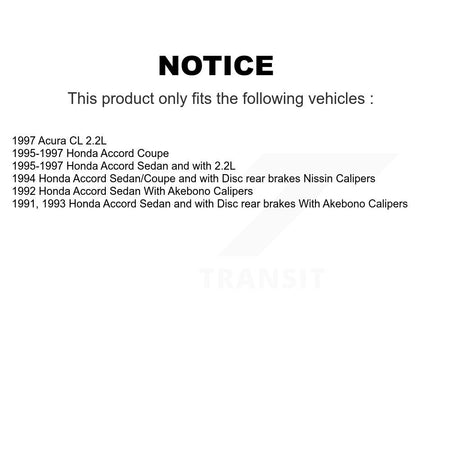 Front Rear Ceramic Pads And Disc Brake Rotors Kit For Honda Accord Acura CL K8A-101972