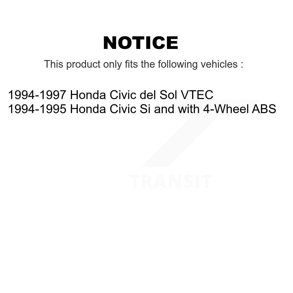 Front Rear Ceramic Pads And Disc Brake Rotors Kit For Honda Civic del Sol K8A-102018