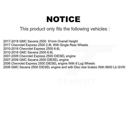 Front Semi-Metallic Rear Ceramic Pad & Disc Brake Rotor Kit For GMC Savana 2500 Chevrolet K8A-102056